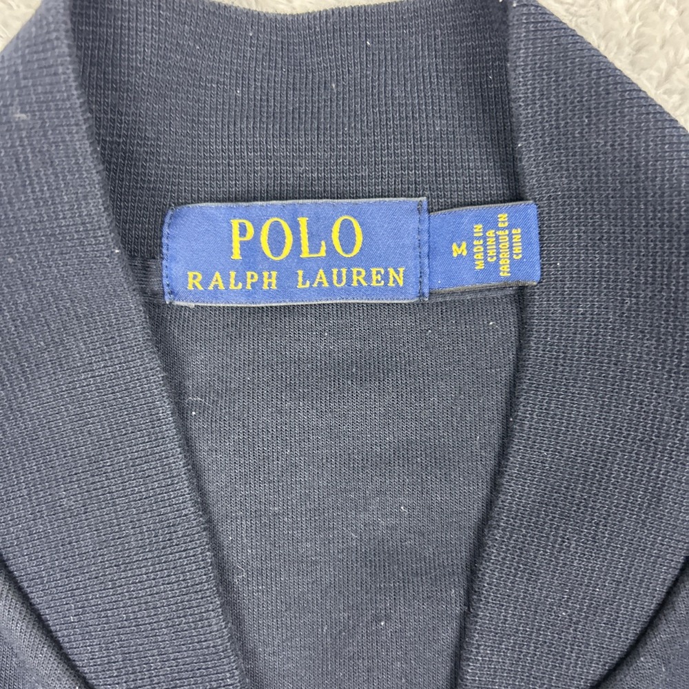 Polo Ralph Lauren Men's M Jacket Sweatshirt Blue Full Zip Pony Pockets Preppy - Picture 3 of 8
